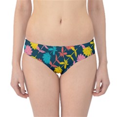 Colorful Floral Pattern Hipster Bikini Bottoms by DanaeStudio