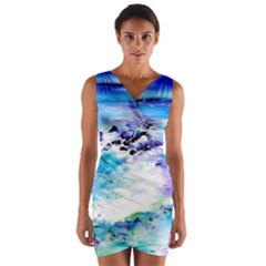 Seascap124 Wrap Front Bodycon Dress