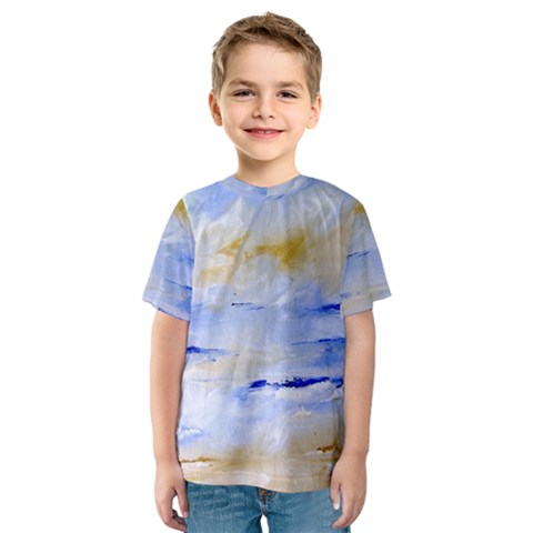 Sea Sky Print  Kid s Sport Mesh Tee by artistpixi