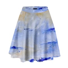 Sea Sky Print  High Waist Skirt