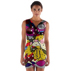 New Year Wrap Front Bodycon Dress