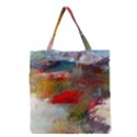 abstract reds and beiges  Grocery Tote Bag View1