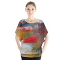 abstract reds and beiges  Blouse View1