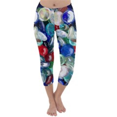 Random Baubles Capri Winter Leggings  by artistpixi