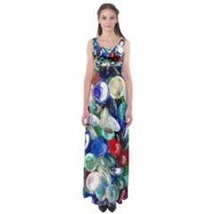 Random Baubles Empire Waist Maxi Dress