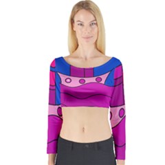 Boat Long Sleeve Crop Top by Valentinaart