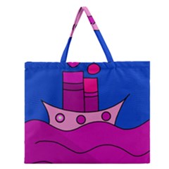 Boat Zipper Large Tote Bag