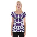 Shimmering Floral Abstracte Women s Cap Sleeve Top View1