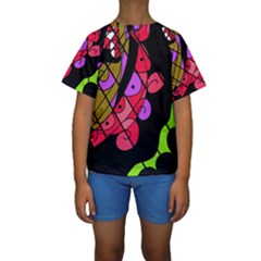 Elegant Abstract Decor Kid s Short Sleeve Swimwear