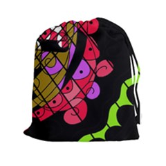 Elegant Abstract Decor Drawstring Pouches (xxl)