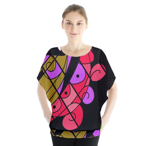 Elegant Abstract Decor Blouse by Valentinaart