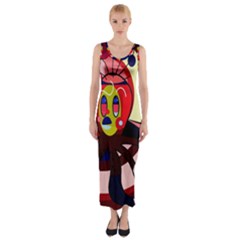 Octopus Fitted Maxi Dress