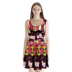 Octopus Split Back Mini Dress 