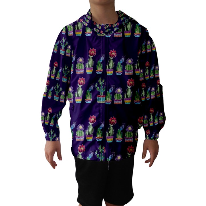 Cute Cactus Blossom Hooded Wind Breaker (Kids)