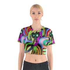 Colorful Goat Cotton Crop Top