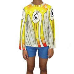 Crane Kid s Long Sleeve Swimwear