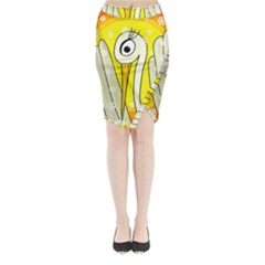 Crane Midi Wrap Pencil Skirt by Valentinaart