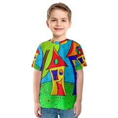 Two Houses  Kid s Sport Mesh Tee