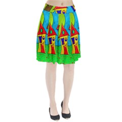 Two Houses  Pleated Skirt by Valentinaart