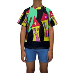 Two Houses 2 Kid s Short Sleeve Swimwear