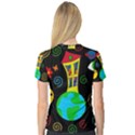 Playful universe Women s V-Neck Sport Mesh Tee View2