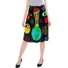 Playful Universe Midi Beach Skirt