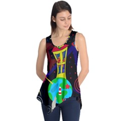 Colorful Universe Sleeveless Tunic