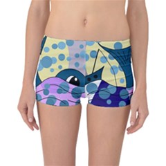 Whale Reversible Boyleg Bikini Bottoms by Valentinaart