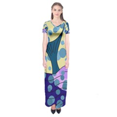 Whale Short Sleeve Maxi Dress