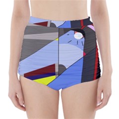 Street Light High-waisted Bikini Bottoms