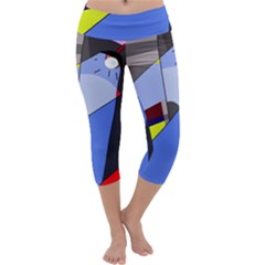 Street Light Capri Yoga Leggings by Valentinaart