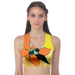 Sunflower On Sunbathing Sports Bra by Valentinaart