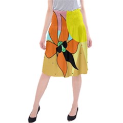 Sunflower On Sunbathing Midi Beach Skirt