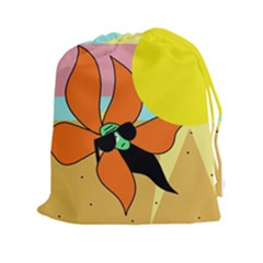 Sunflower On Sunbathing Drawstring Pouches (xxl)