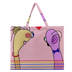 Love Zipper Large Tote Bag