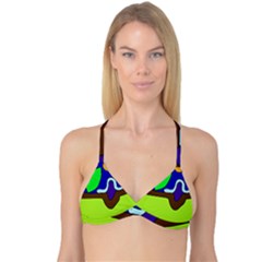 Caterpillar  Reversible Tri Bikini Top by Valentinaart