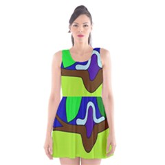 Caterpillar  Scoop Neck Skater Dress