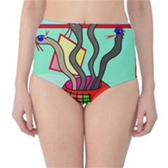 Dancing  Snakes High-waist Bikini Bottoms by Valentinaart