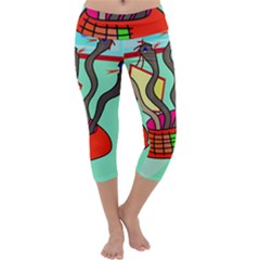 Dancing  Snakes Capri Yoga Leggings