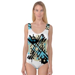 Abstract Decor - Blue Princess Tank Leotard 