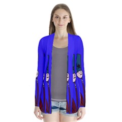 Soldier Flowers  Drape Collar Cardigan