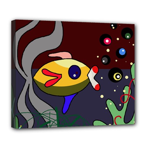 Fish Deluxe Canvas 24  X 20   by Valentinaart