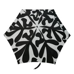 Black And White Dance Mini Folding Umbrellas by Valentinaart