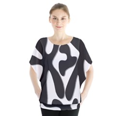 Black And White Dance Blouse