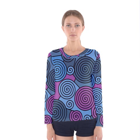 Blue Hypnoses Women s Long Sleeve Tee by Valentinaart