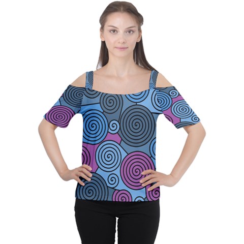 Blue Hypnoses Women s Cutout Shoulder Tee by Valentinaart