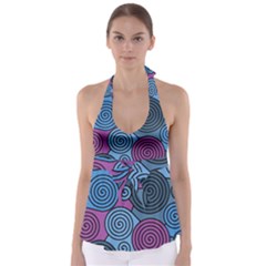 Blue Hypnoses Babydoll Tankini Top