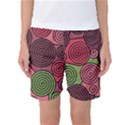 Red and green hypnoses Women s Basketball Shorts View1