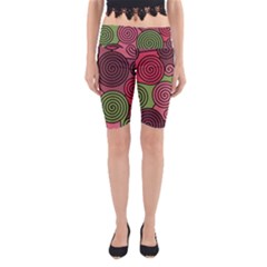 Red And Green Hypnoses Yoga Cropped Leggings