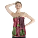 Red and green hypnoses Strapless Top View1